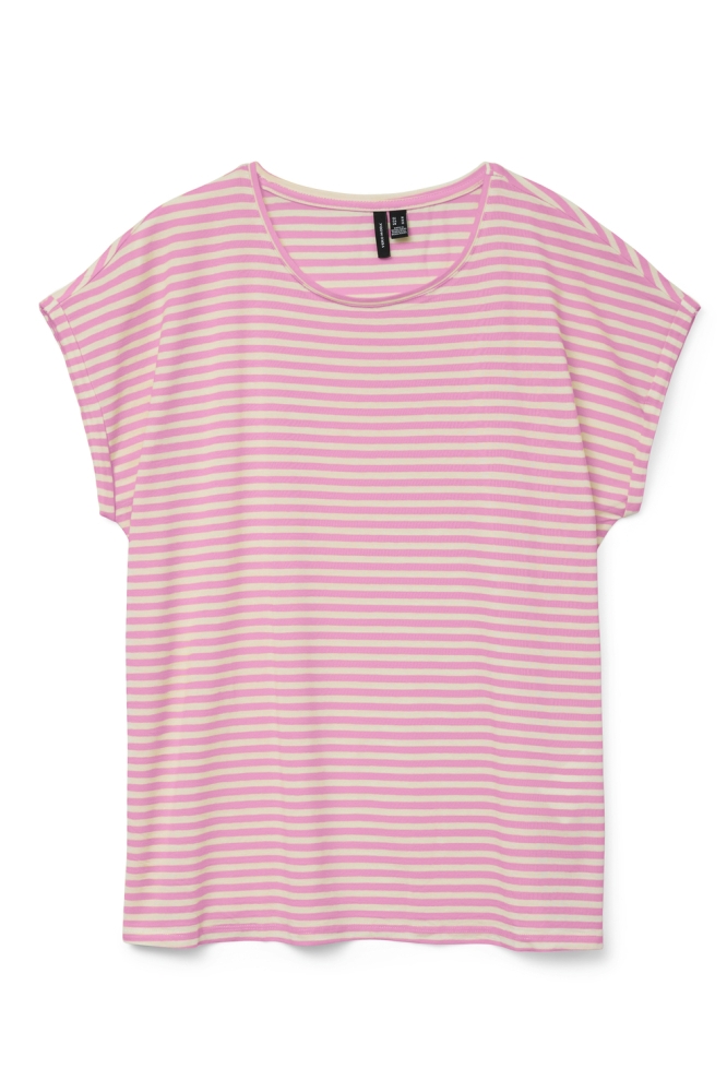 VMAVA SS TOP STRIPE JRS NOOS 10284469 Bonbon/ Pristine